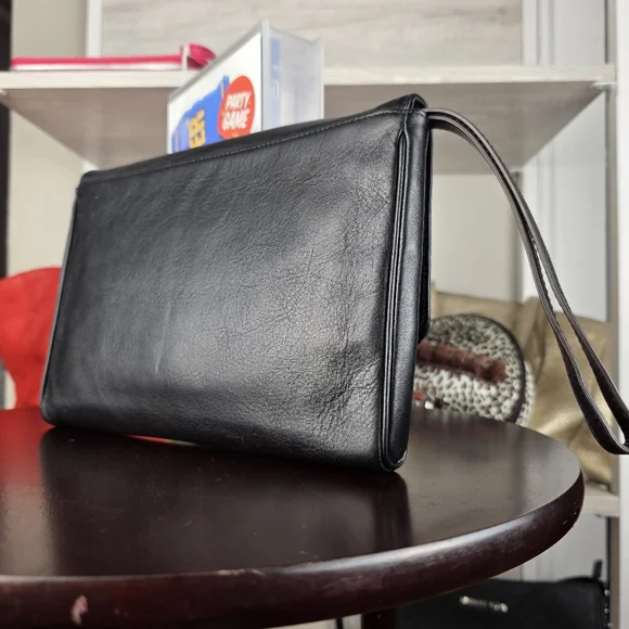 FOSSIL Black Genuine Leather Memoir Diary Clutch SL4317 - Picture 6 of 12